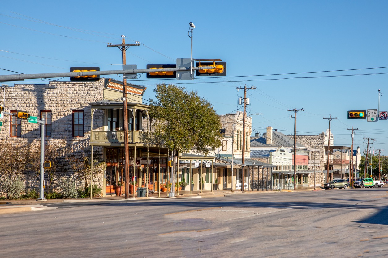 The Main Street in Fredericksburg, Texas