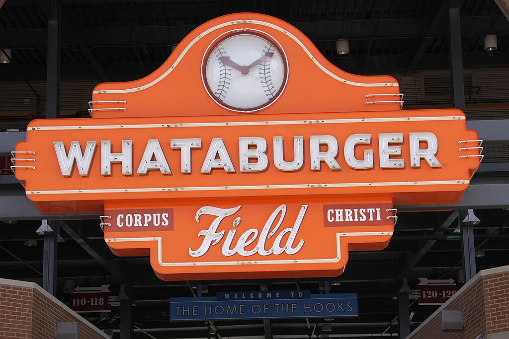 Whataburger Field sign in Corpus Christi