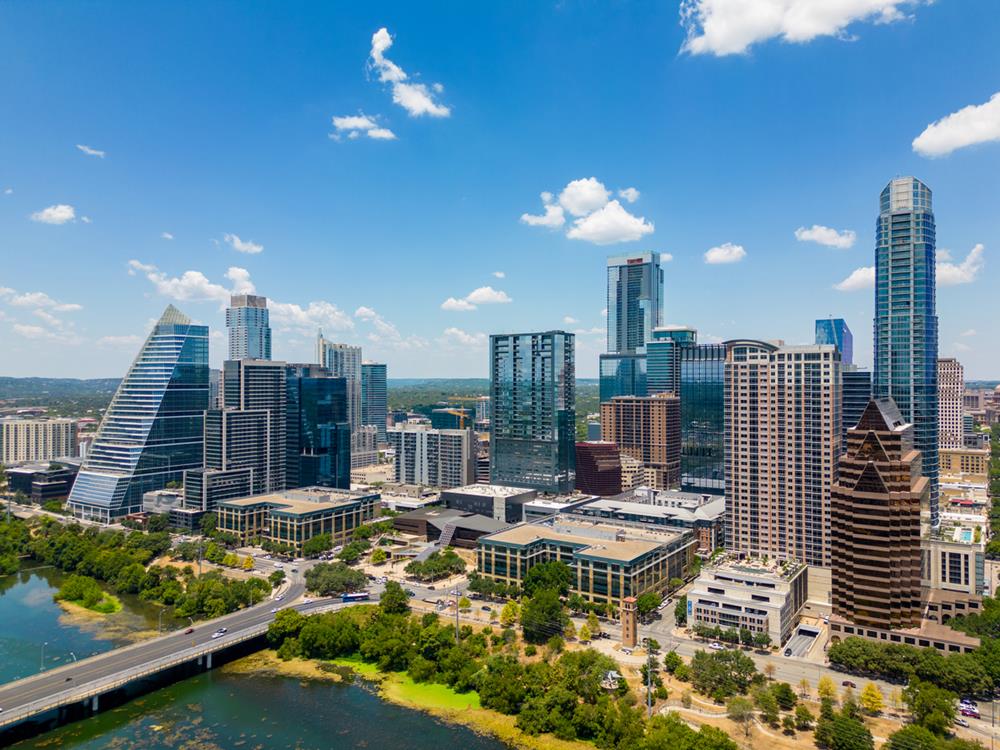 Aerial view of Austin, Texas