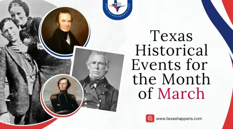 Texas Historical Events for the Month of March