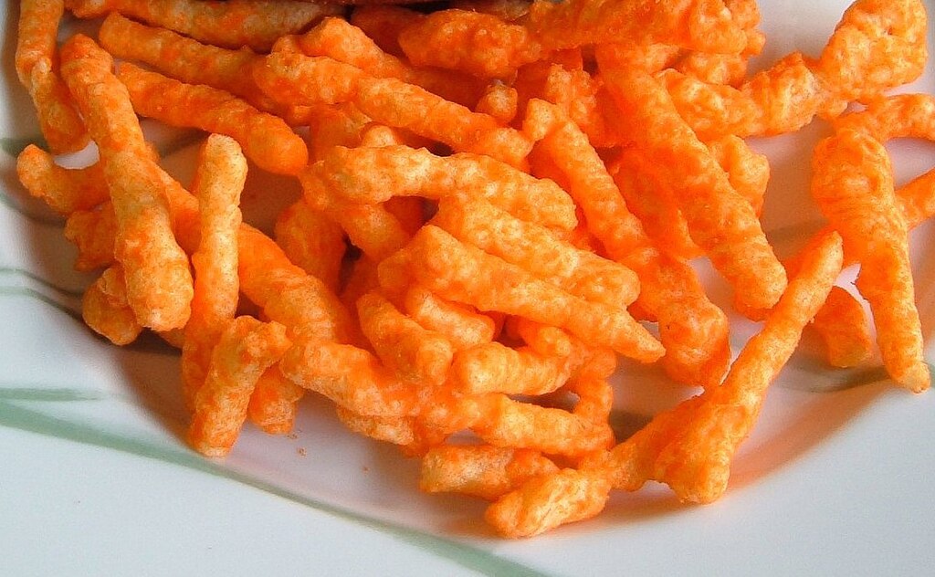 a plate of Cheetos