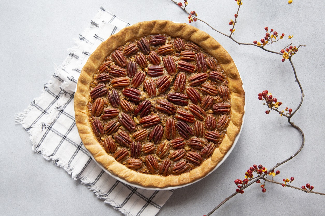 a whole pecan pie