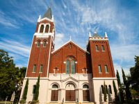 Beautiful architecture of the All Saints Catholic Church in Houston