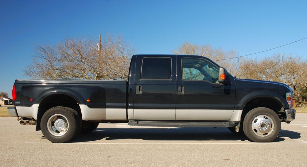 A big American pickup truck on a parking lot