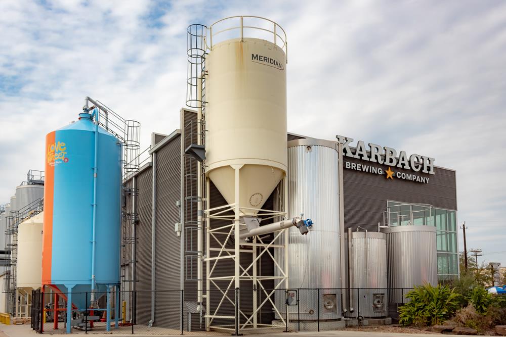 Karbach Brewery manufacturing plant and beer garden Houston, Texas