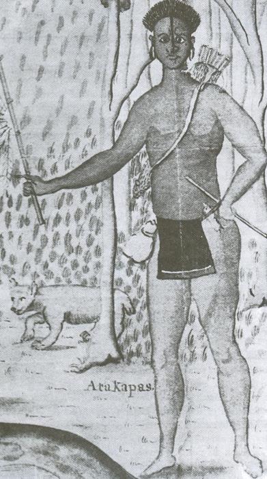 A drawing of an Atakapa Indian by Alexandre De Batz