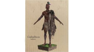 An image of an indigineous Coahuiltecan, according to the descriptions of Alonso de León