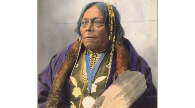 Portrait of a man from the Tonkawa tribe named John Williams